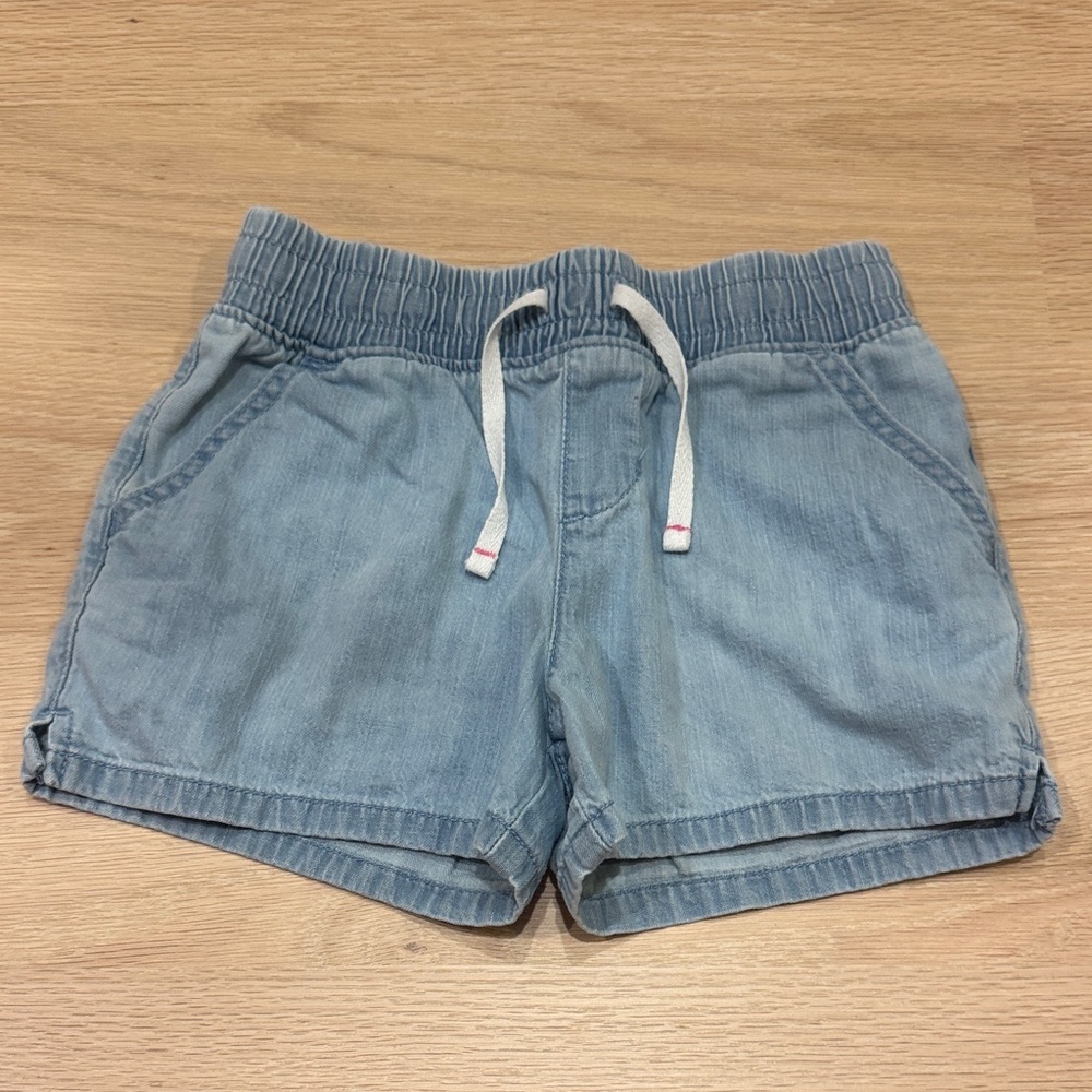Cat & Jack Light Blue Pull-On Denim-Style Girls Shorts
